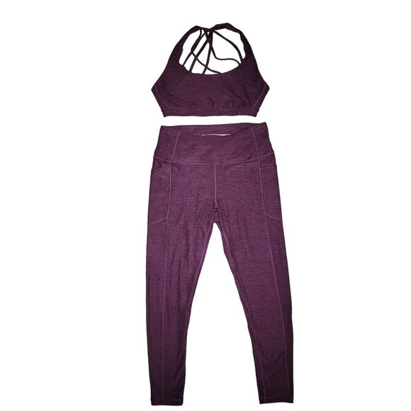 Victoria's Secret Sport Bra & Leggings wotk out Set Plum Purple High Waist small - Picture 6 of 12